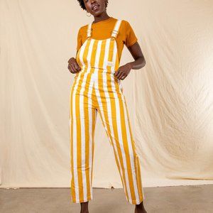 Big Bud Press Yellow Stripe Overalls Size M
